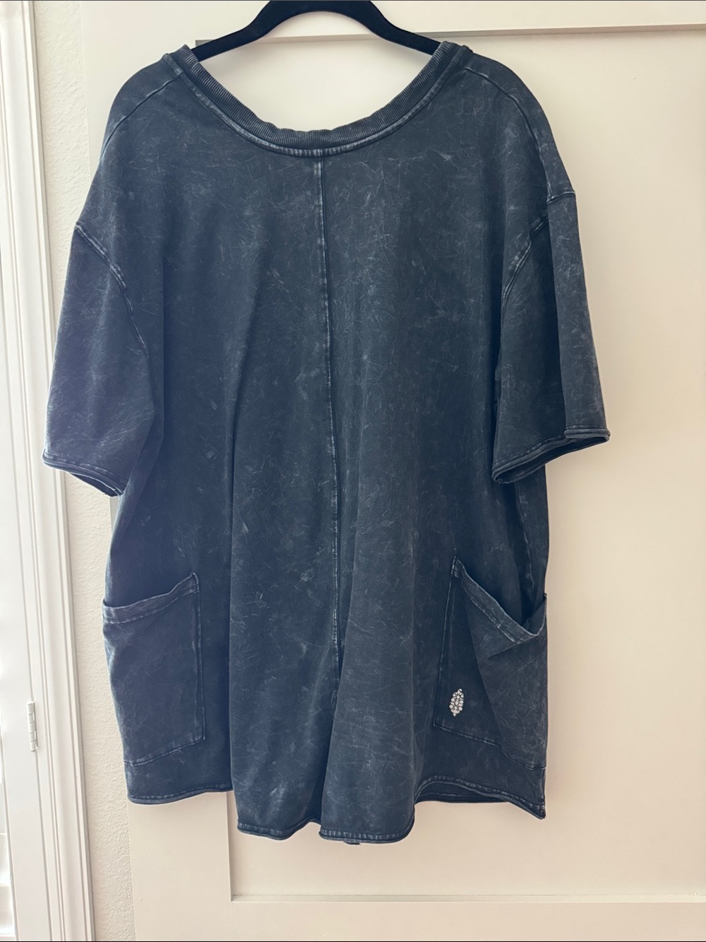 FP Movement by Free People Washed Black Oversized Pocket romper